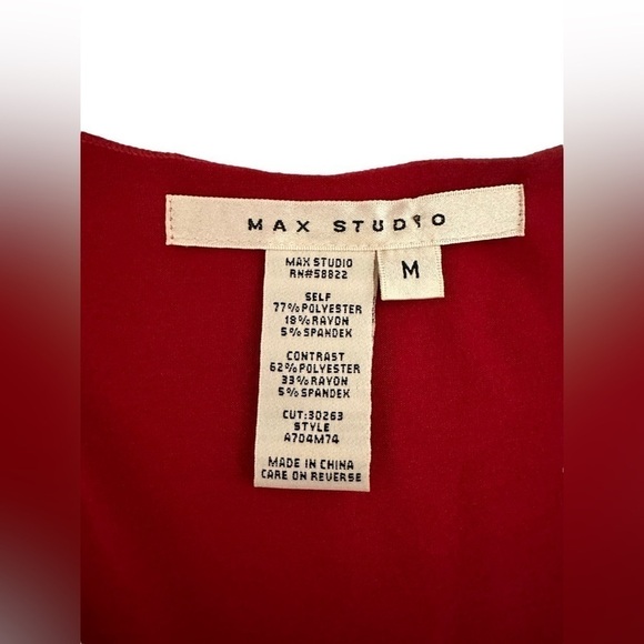 Max Studio Coral Stretchy layered Sleeveless top size Medium EUC - Picture 4 of 8